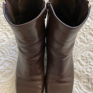 Short Boots. Naturalizer, Dark Brown, Size 10.